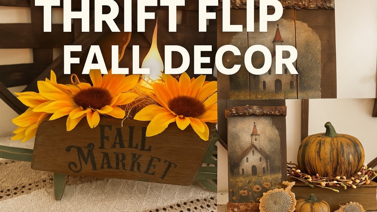 Rustic Fall Thrift Flip Makeover * Autumn Decor From The Thrift Store