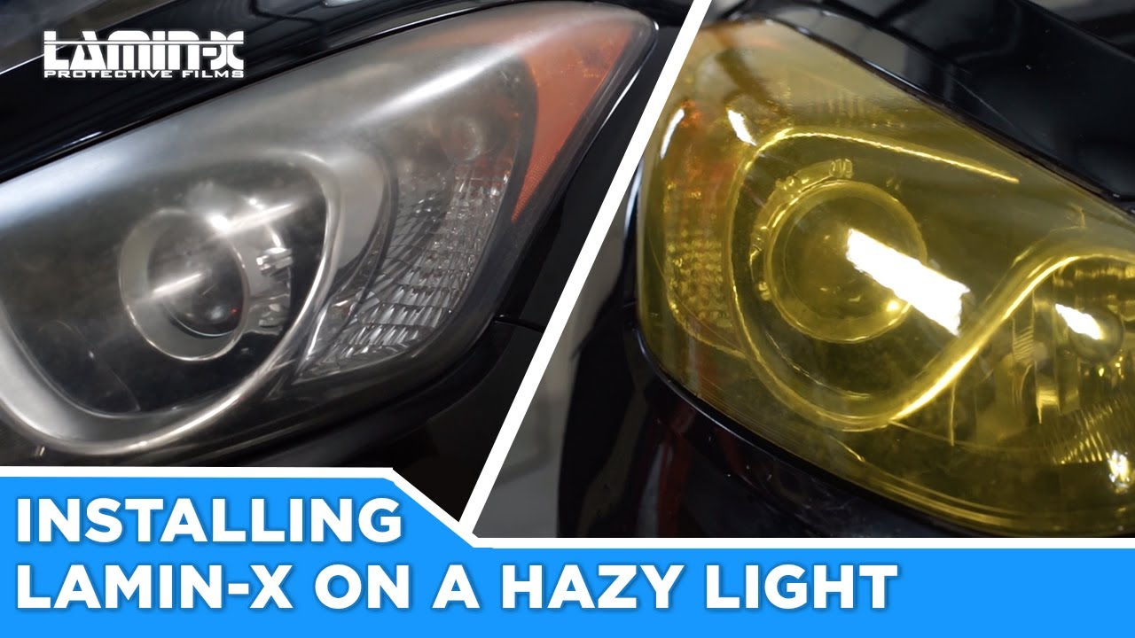 Installing Yellow Lamin-x on a Cloudy & Hazy Headlight