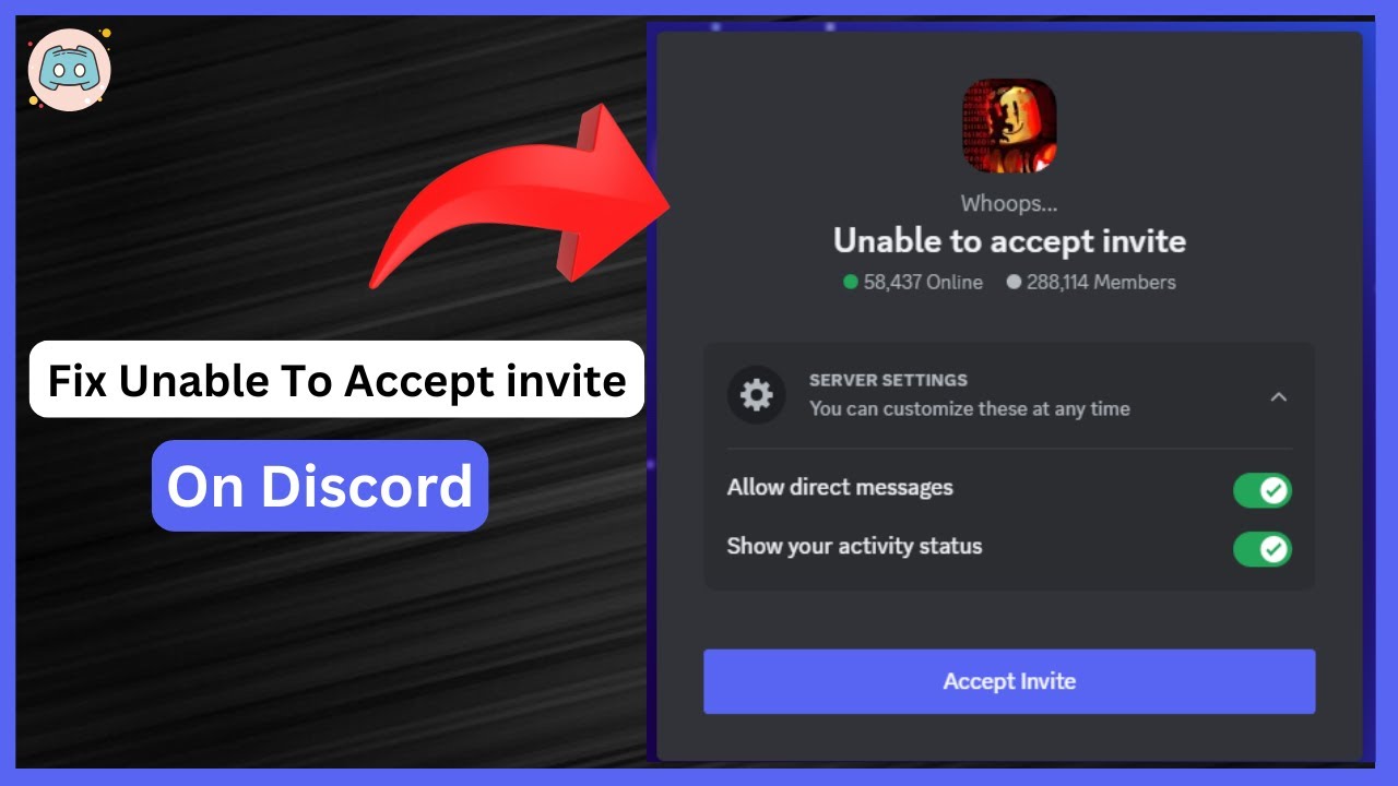 Исправление ошибки «Невозможно принять приглашение в Discord» (быстрое решение)