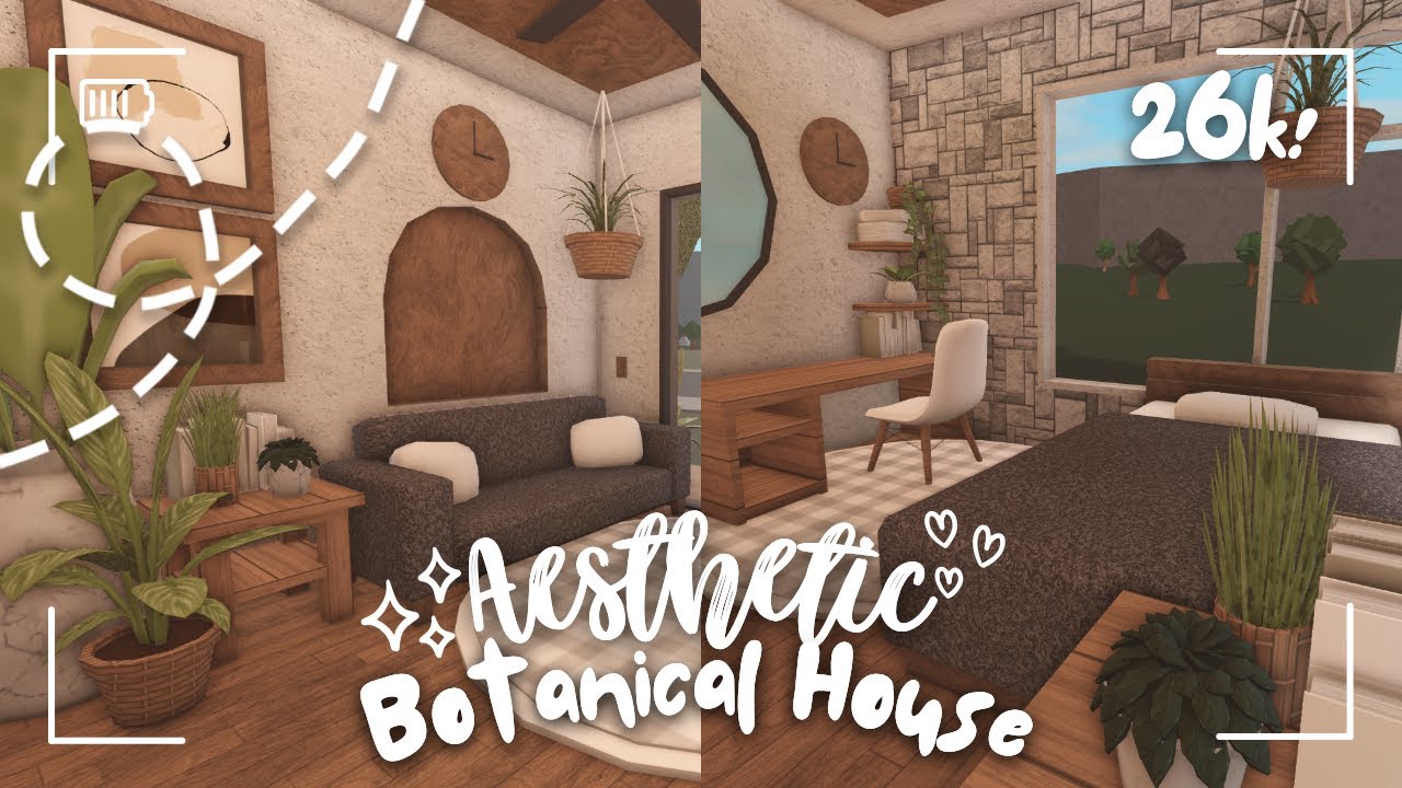 [ bloxburg ] 🍀 aesthetic botanical one story house - 26k! ꒰ no gamepass build & tour ꒱