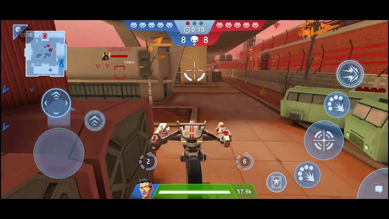 Mech arena gameplay 👌, intense match, must watch #game