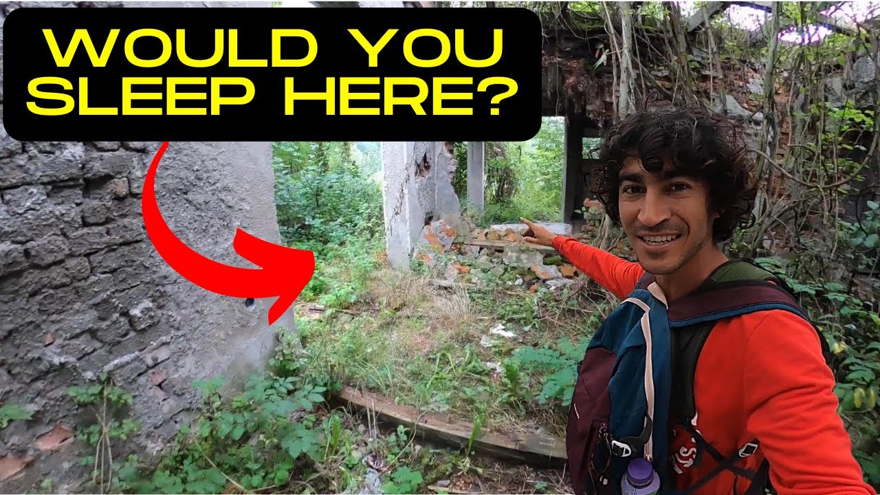 Hitchhiking 610km from Mostar to Skopje Part 3 - Solo Travel Balkans - I Camp in Abandoned Place !!
