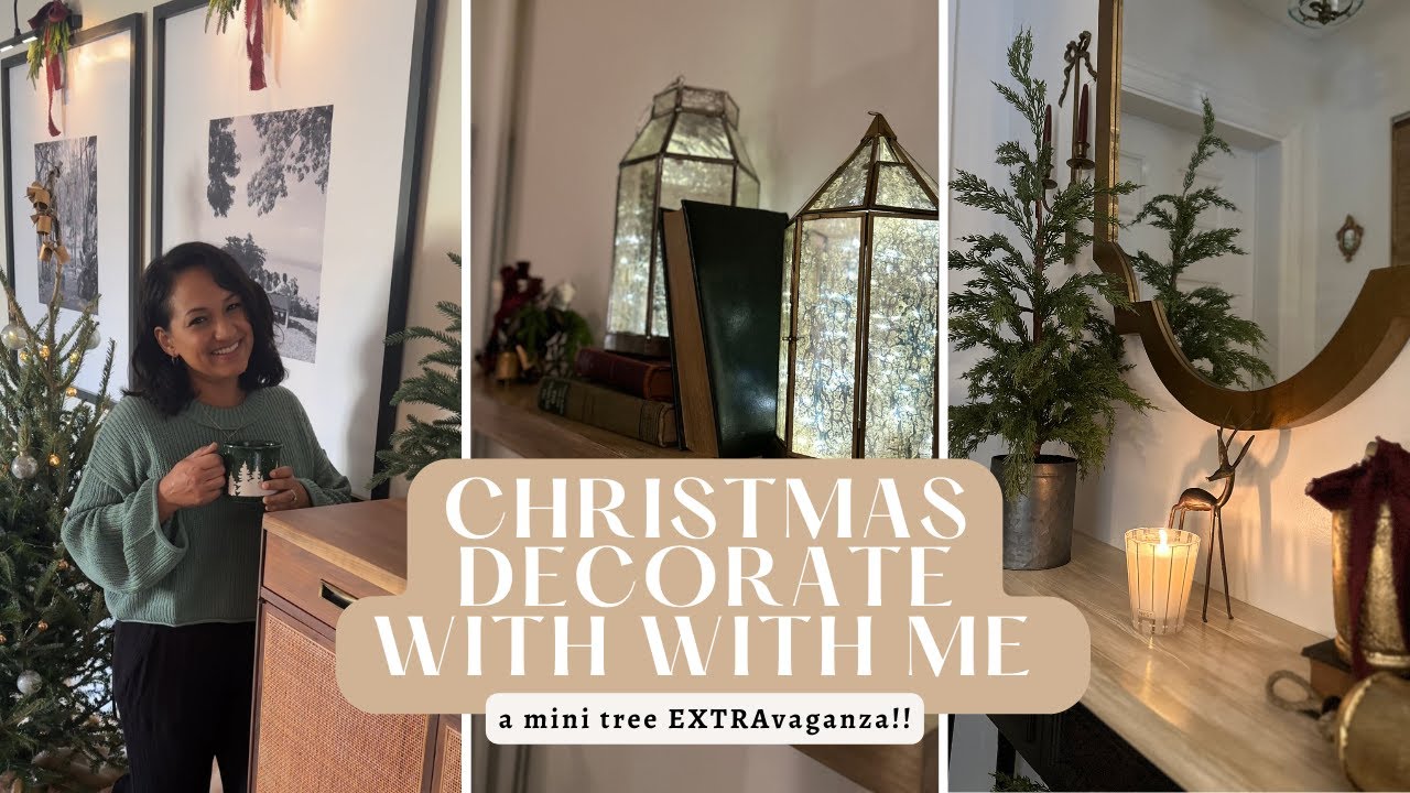 Minimal & Festive Christmas Decorating 2023 | Living Room & Entryway