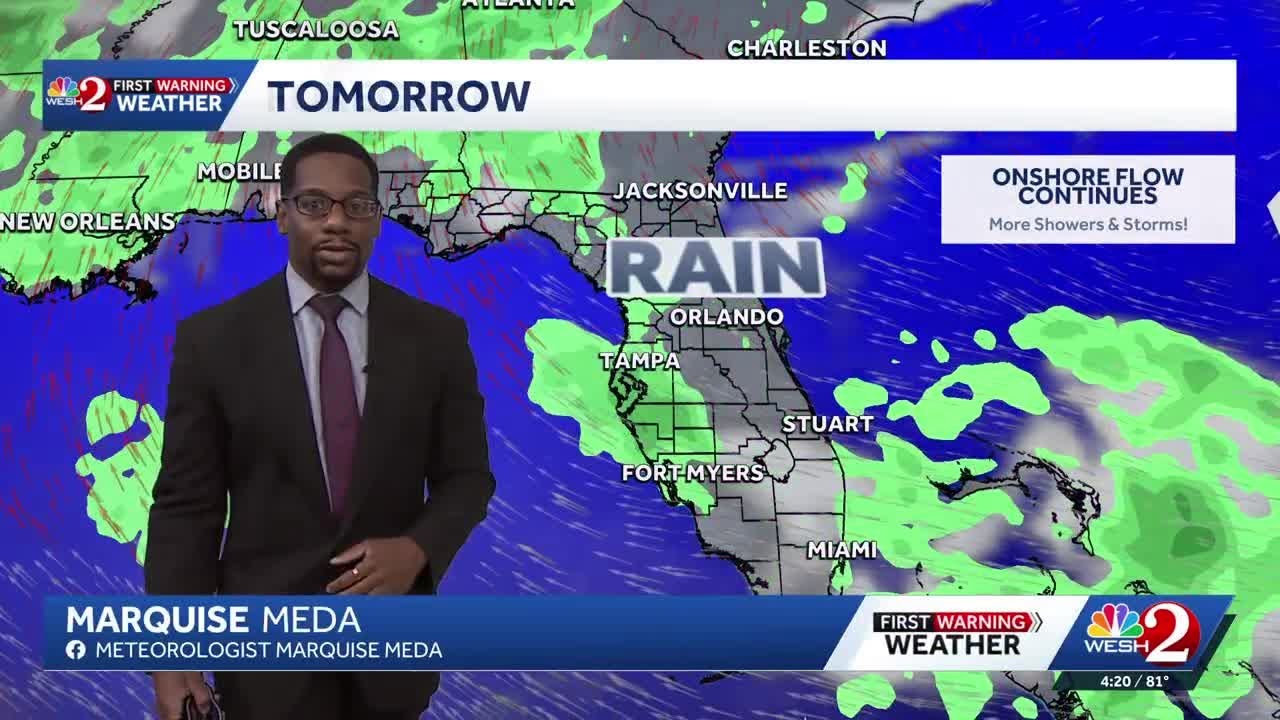 Much-needed rain moving into Central Florida; more to come