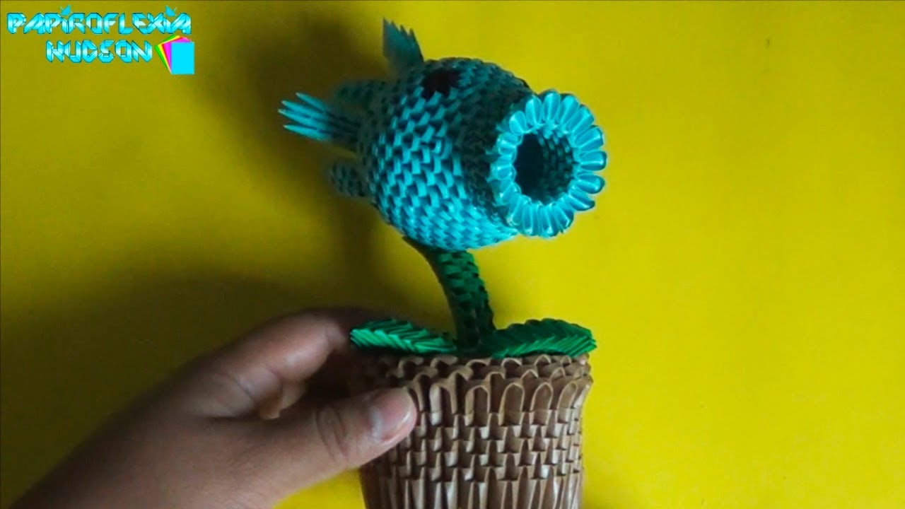 Origami 3D - Hielaguisantes (PvsZ GW) | Papiroflexia Hudson