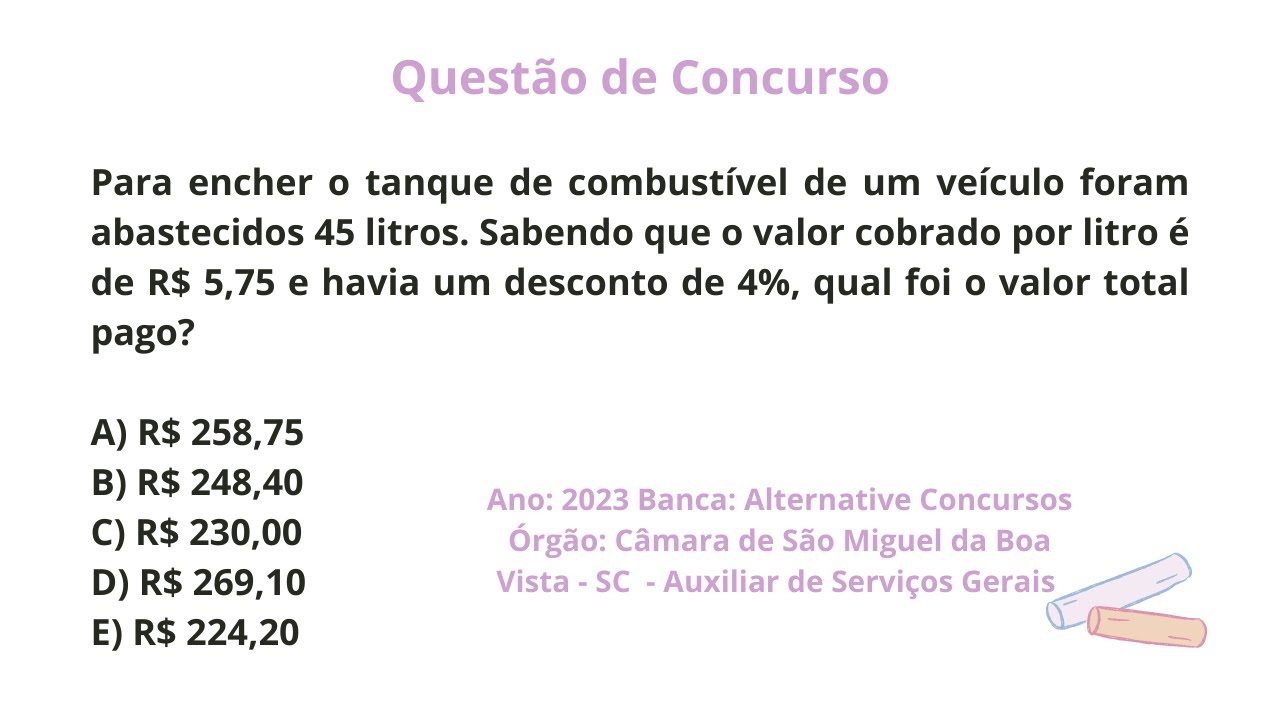 🔥 Questão de Concurso - Você consegue resolver? Qual é a resposta? (ALTERNATIVE CONCURSOS - 2023)