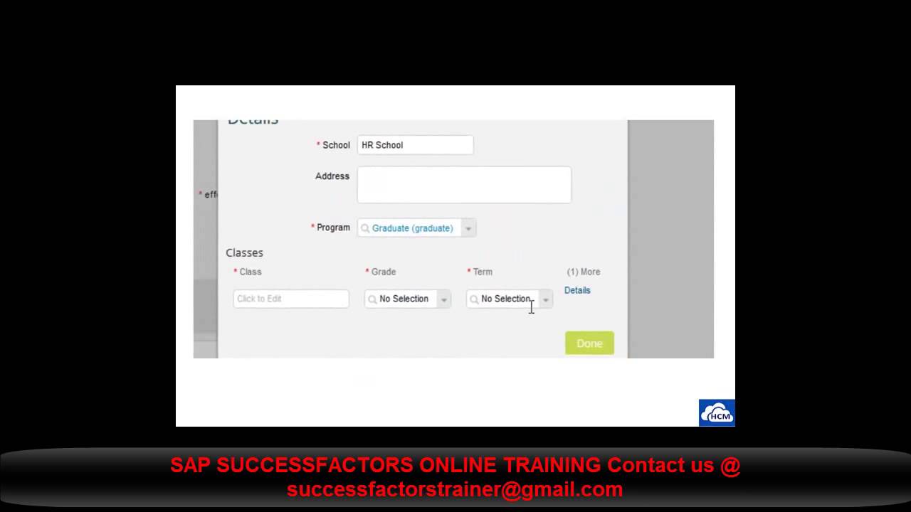SAP SUCCESSFACTORS EMPLOYEECENTRAL MDF DEMONSTRATION