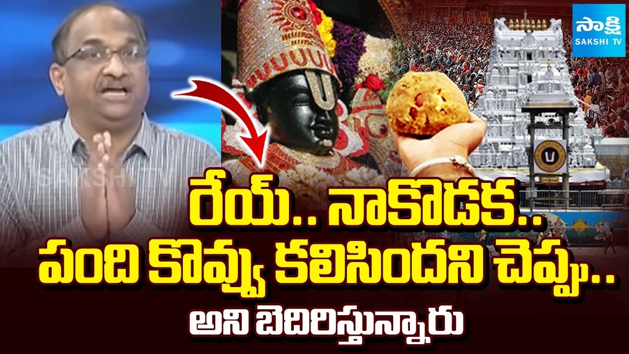 లడ్డూలో పంది కొవ్వు | TDP Leaders Threatening Prof K Nageshwar over Tirumala Laddu Issue | Sakshi TV