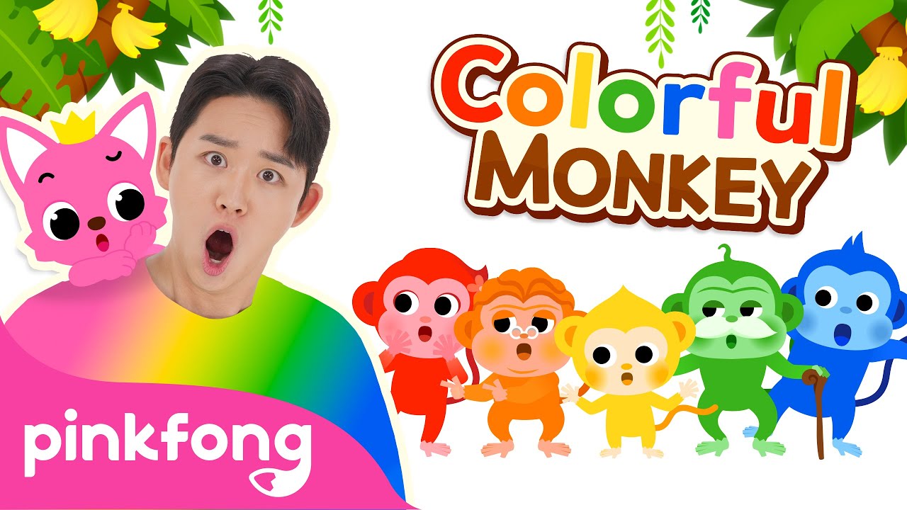 🐒 Colorful Monkey Banana Dance | Baby Monkey | Hoi's Playground | Pinkfong Kids Song