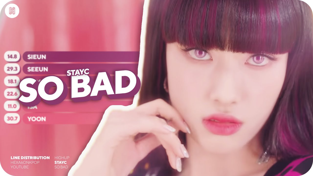 STAYC - SO BAD Line Distribution (Color Coded)