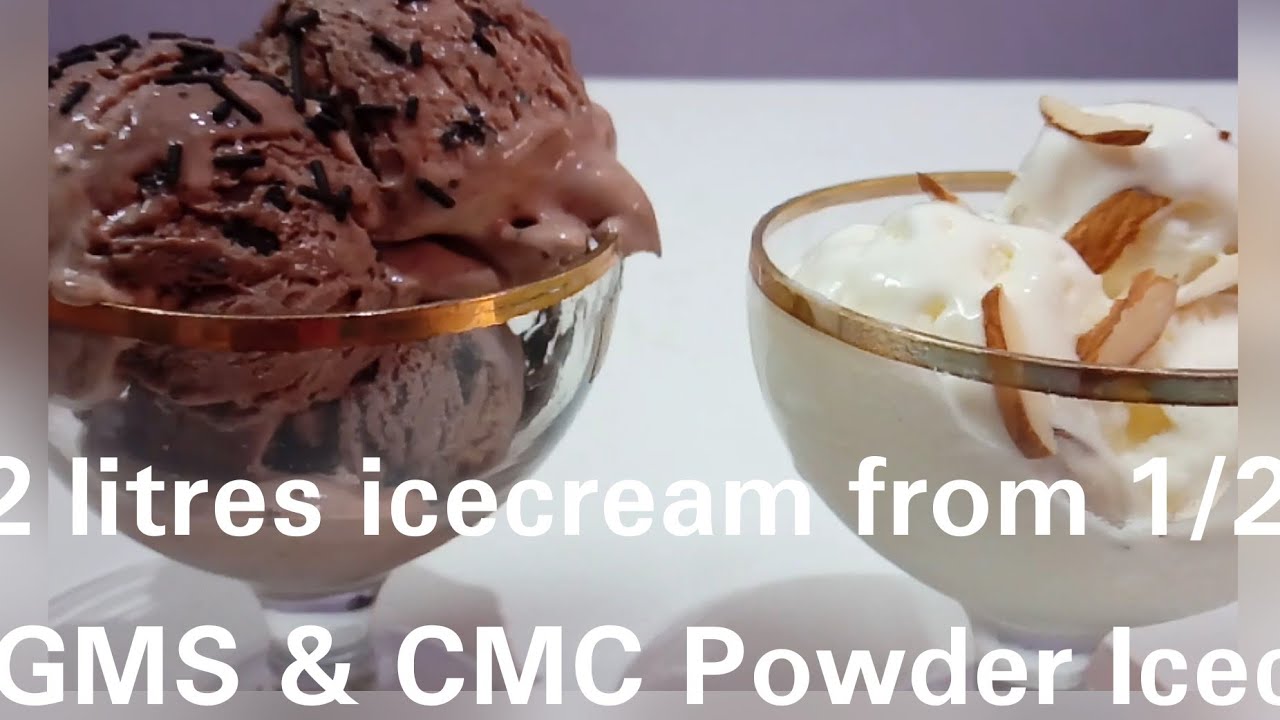 2 litre ice cream from 1/2 litre milk~ice cream base recipe using GMS and CMC powder
