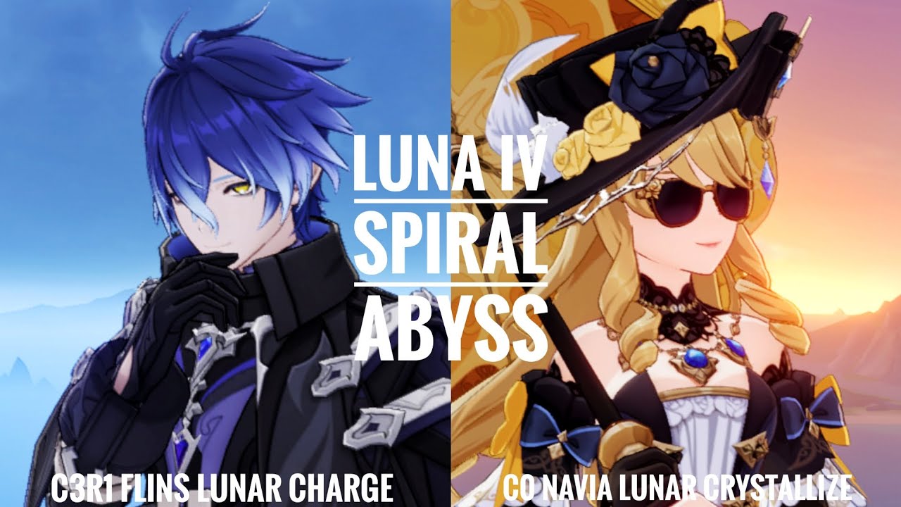 C3R1 Flins Lunar charge x C0 Navia Lunar Crystallize | Luna IV Spiral Abyss 