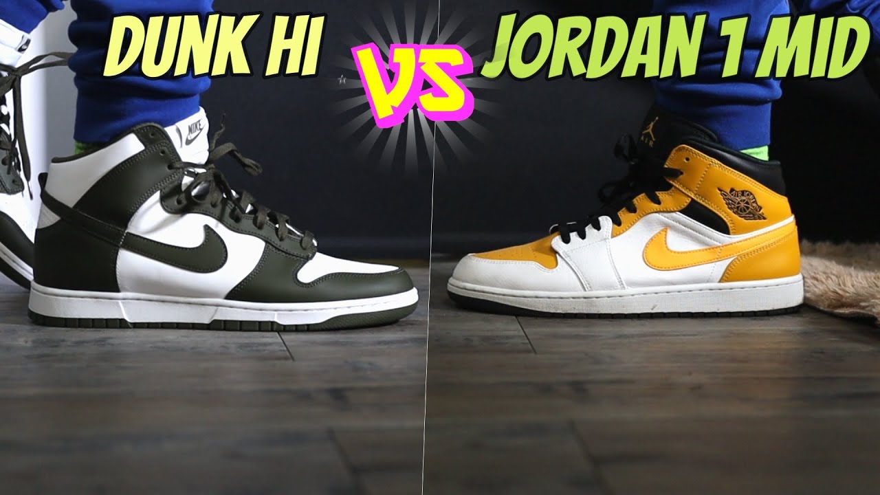 В чём разница? Nike Dunk Hi и Air Jordan 1 Mid | Различий гораздо больше, чем вы думаете