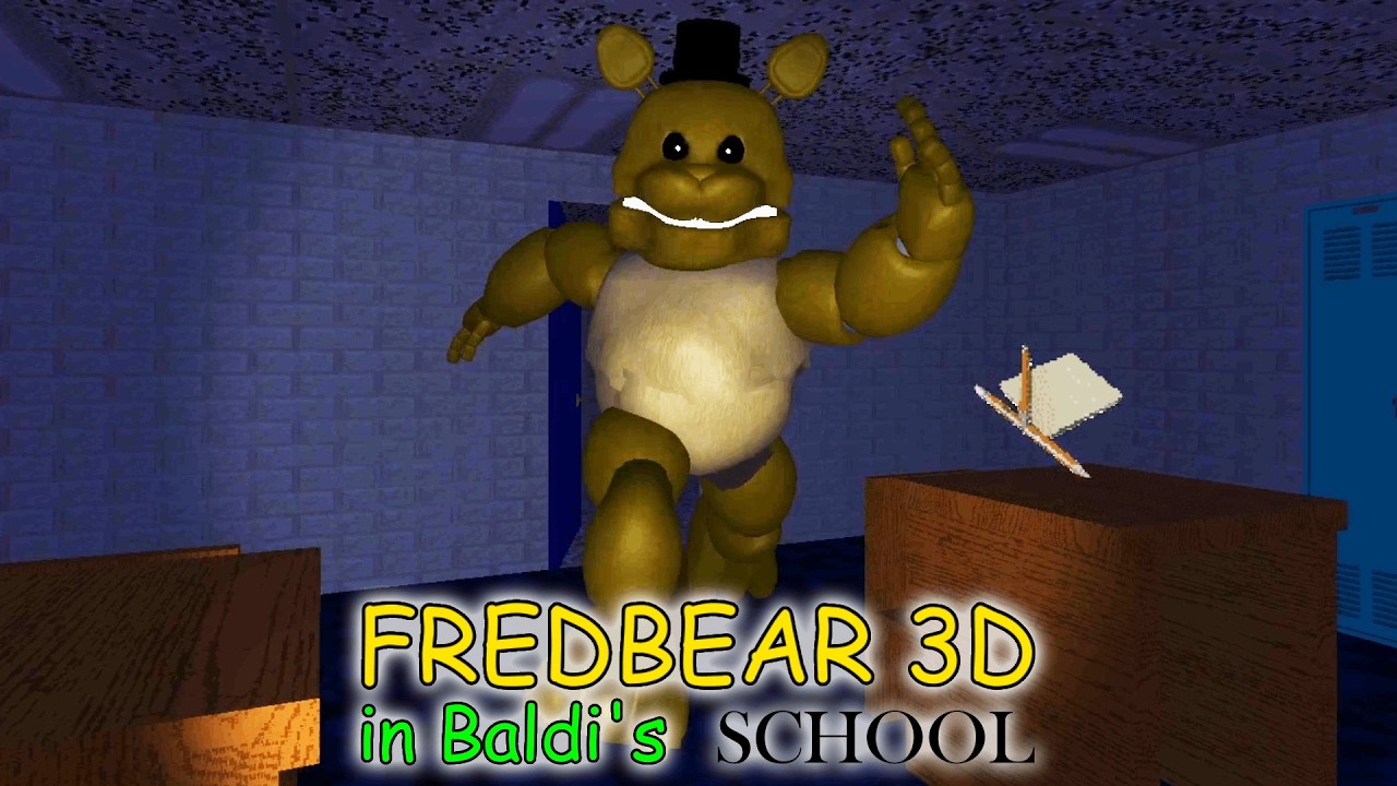 Фредбер 3D в школе Балди // БЕГУЩИЙ МЕДВЕДЬ █ Baldi's Basics █