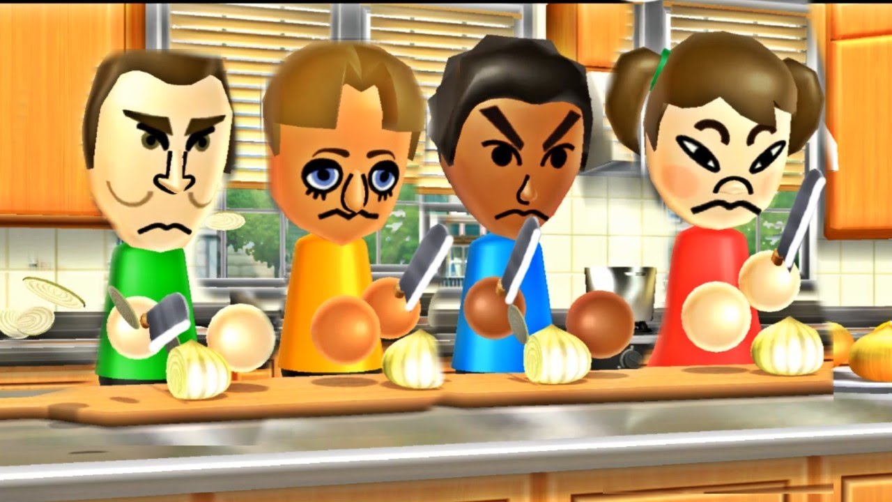 Wii Party Battle Minigames - EzMario vs Midori vs Rainer vs Greg