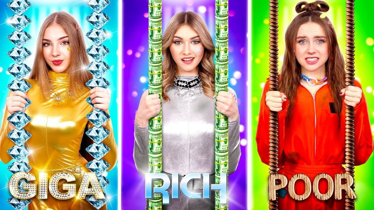 Rich VS Broke VS Giga Rich in Jail || Real VS Fake Sister