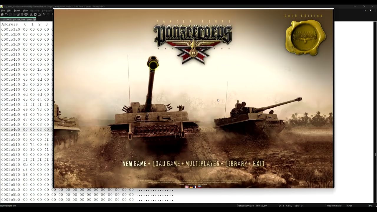 Panzer Corps Save Game Unit Hero Attribute Hex Editing
