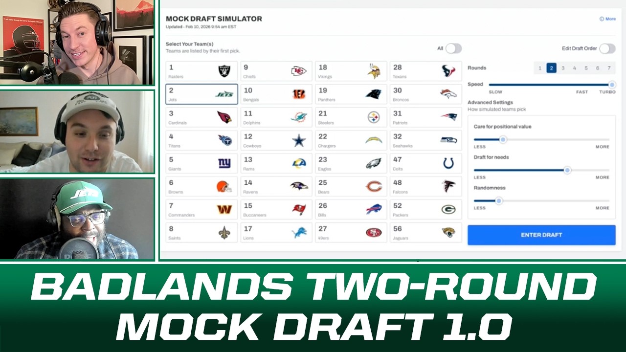 Пробный драфт New York Jets в два раунда, версия 1.0 (BADLANDS)