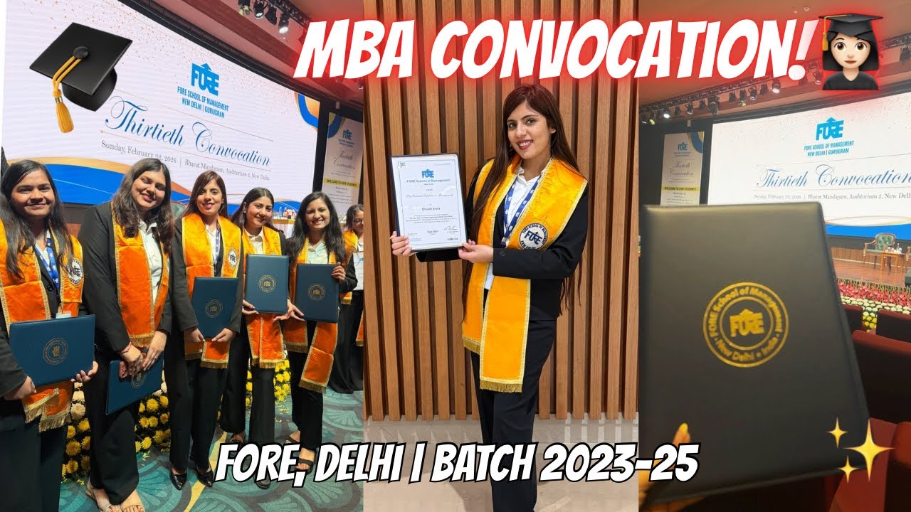 Mom, I did it🩷🎓 MBA Convocation Vlog | FORE School of Management Batch 2023-25| Last MBA Video🏫