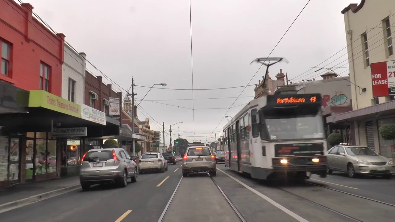 Melbourne Tram Driver View Route 24 from North Balwyn 2013
