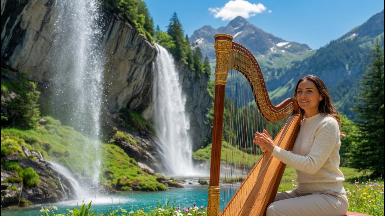 8 Hours Beautiful Harp Instrumentals 😌 Heavenly Music to Quiet Your Soul & Melt Away Stress &bull; No Ads