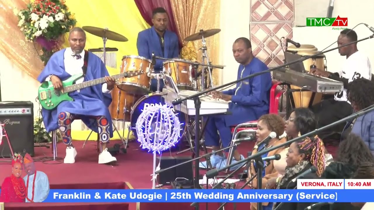 🔴 LIVE on TMC TV | Franklin & Kate Udogie | 25th Wedding Anniversary (Service) | Verona, Italy 💍🎉