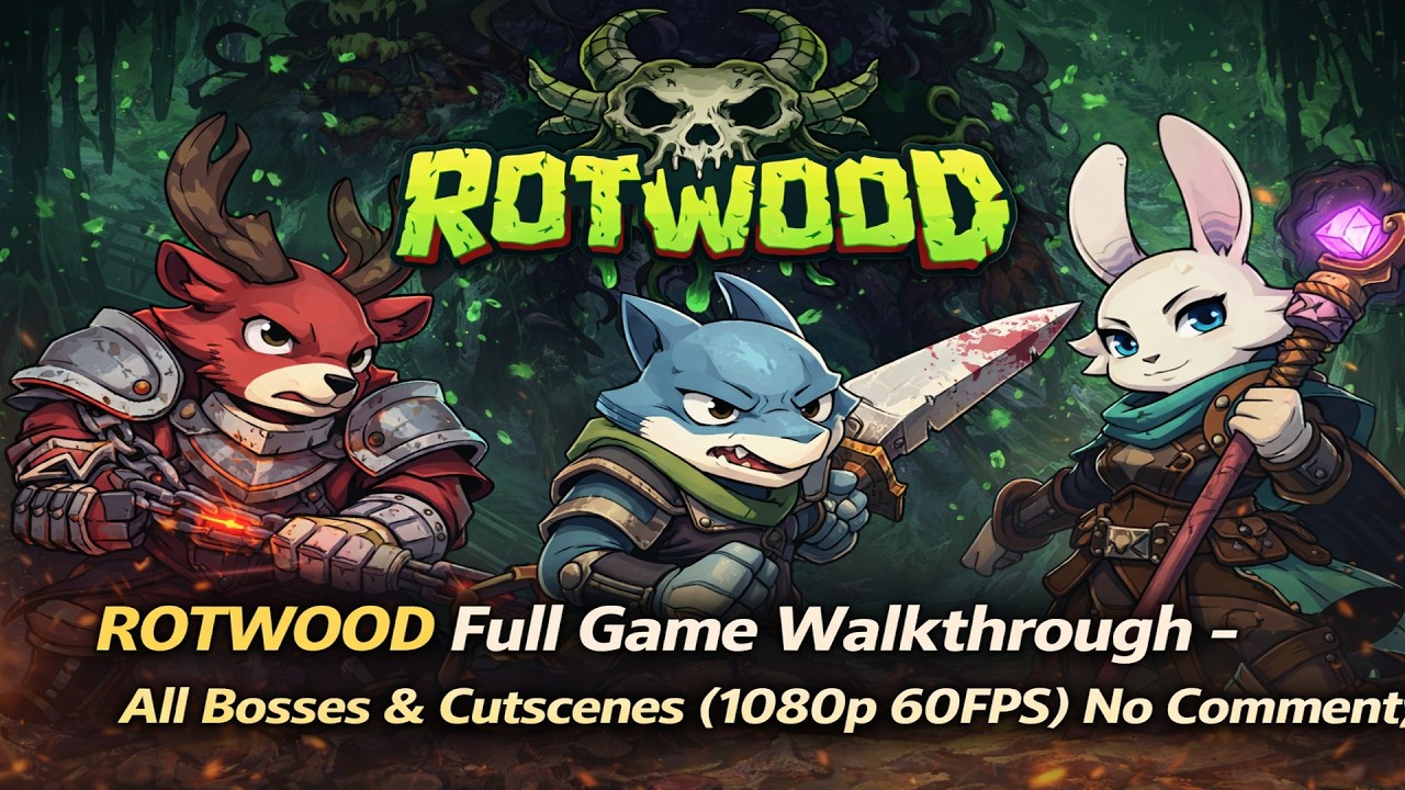 ROTWOOD Gameplay Full Game Walkthrough - All Bosses & Cutscenes (1080p 60FPS) No Commentary PC demo