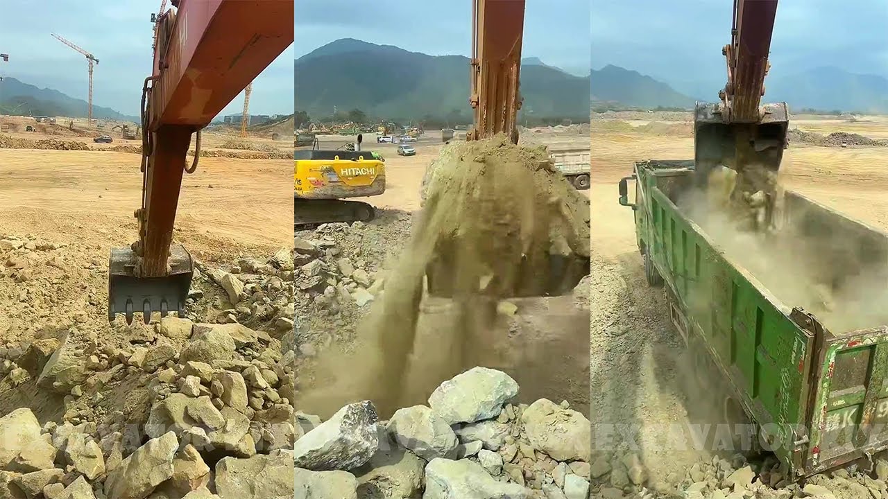 How To Excavators Load Soil Onto Trucks Professionally P844 #excavator #truck #soil