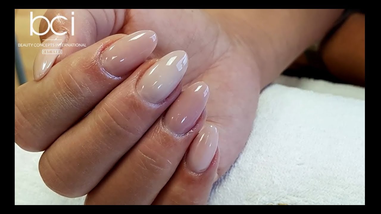 LCN Nail Bites from Dega - FiberTech Gel Nails in Nude