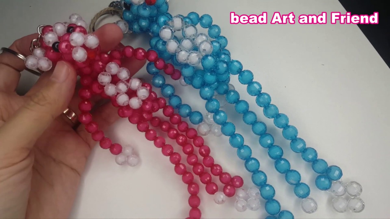 ร้อยลูกปัดรูปพิ้งแพนเตอร์:How to Pink Panther bead Tutorial EP.1/2 #DIY Bead