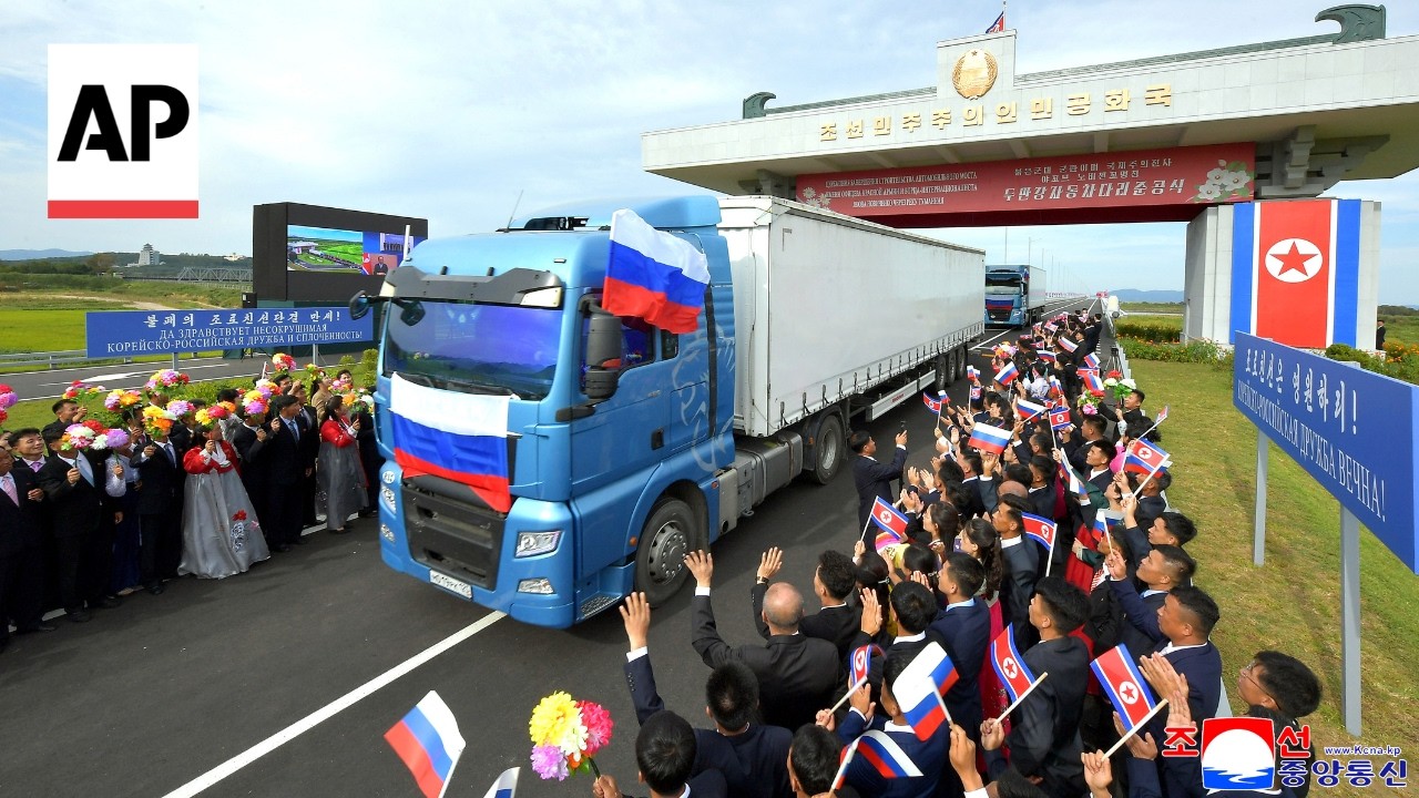 Russia and North Korea open the first road bridge across their shared border
