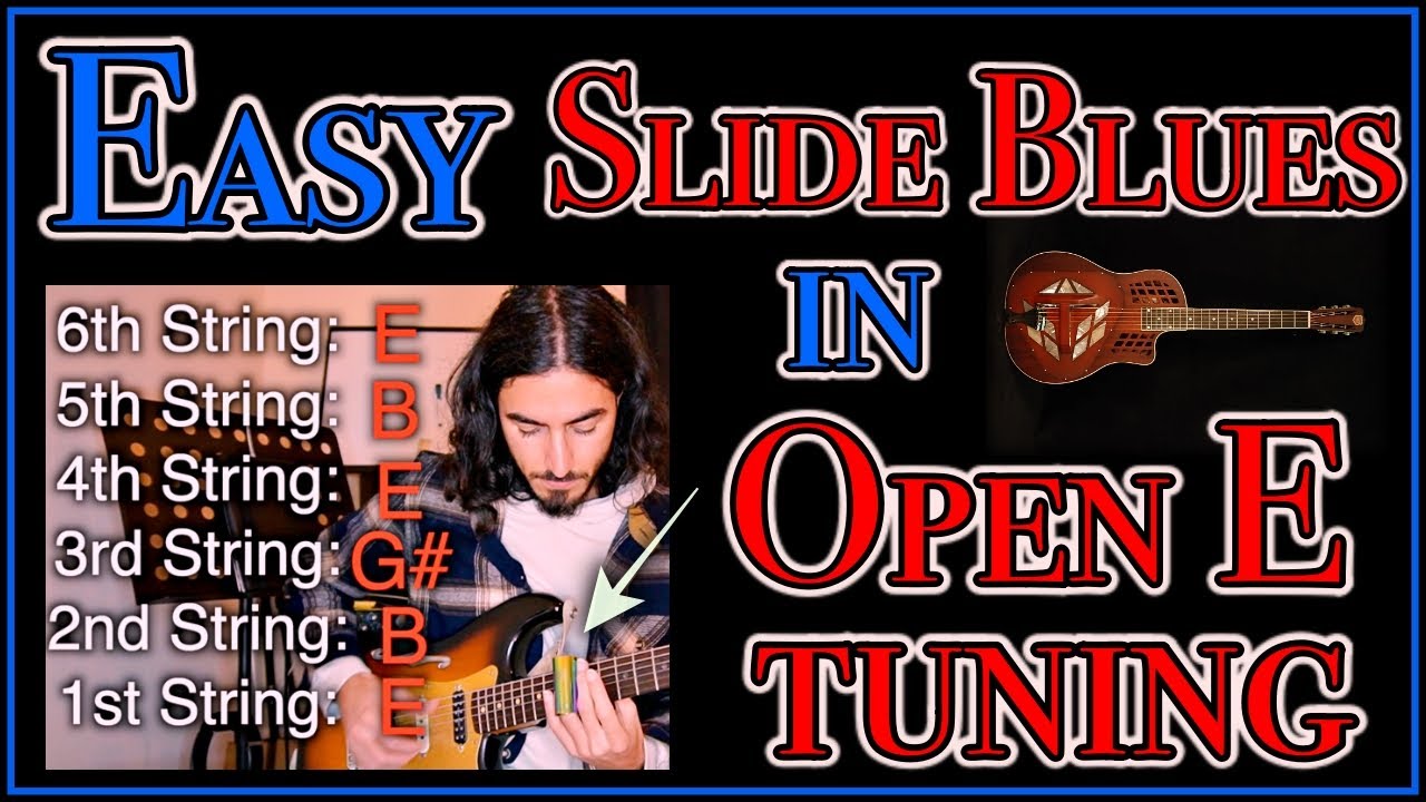 Easy Slide Guitar - Beginner Blues in 'Open E' Tuning #bluesguitar  #guitarlesson #opentuning