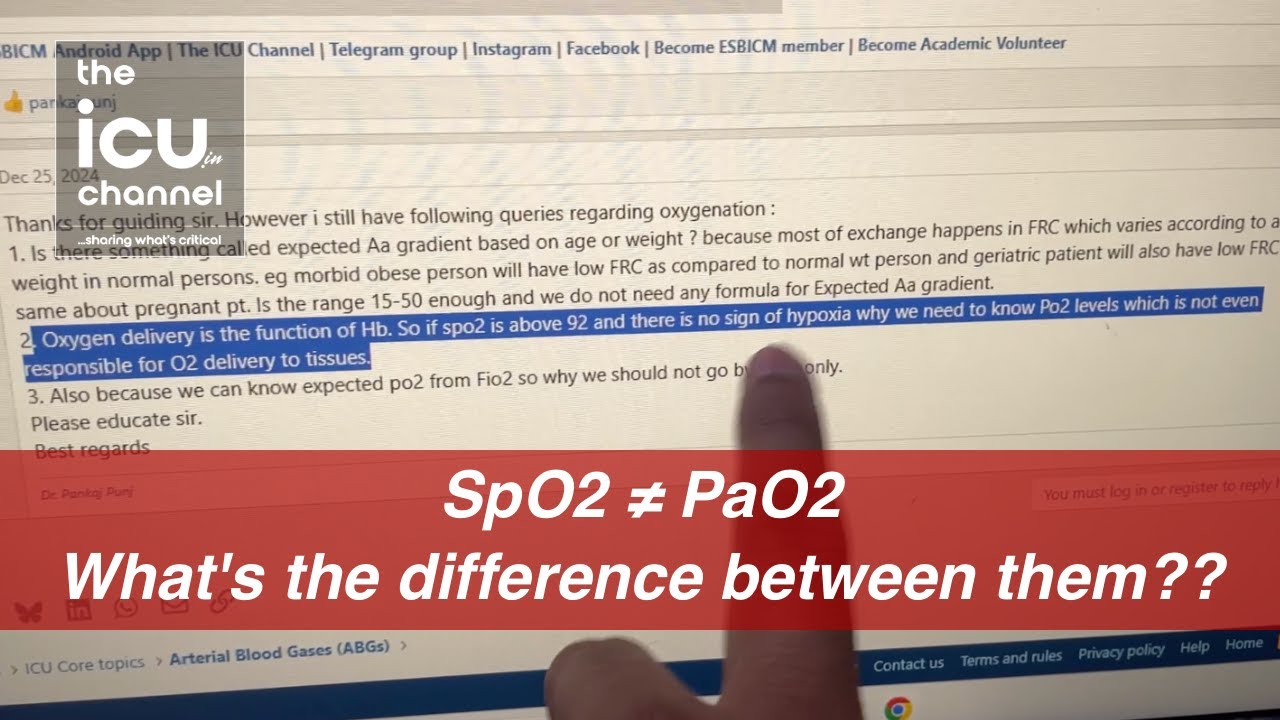 SpO2 ≠ PaO2; Whats the difference between the two?