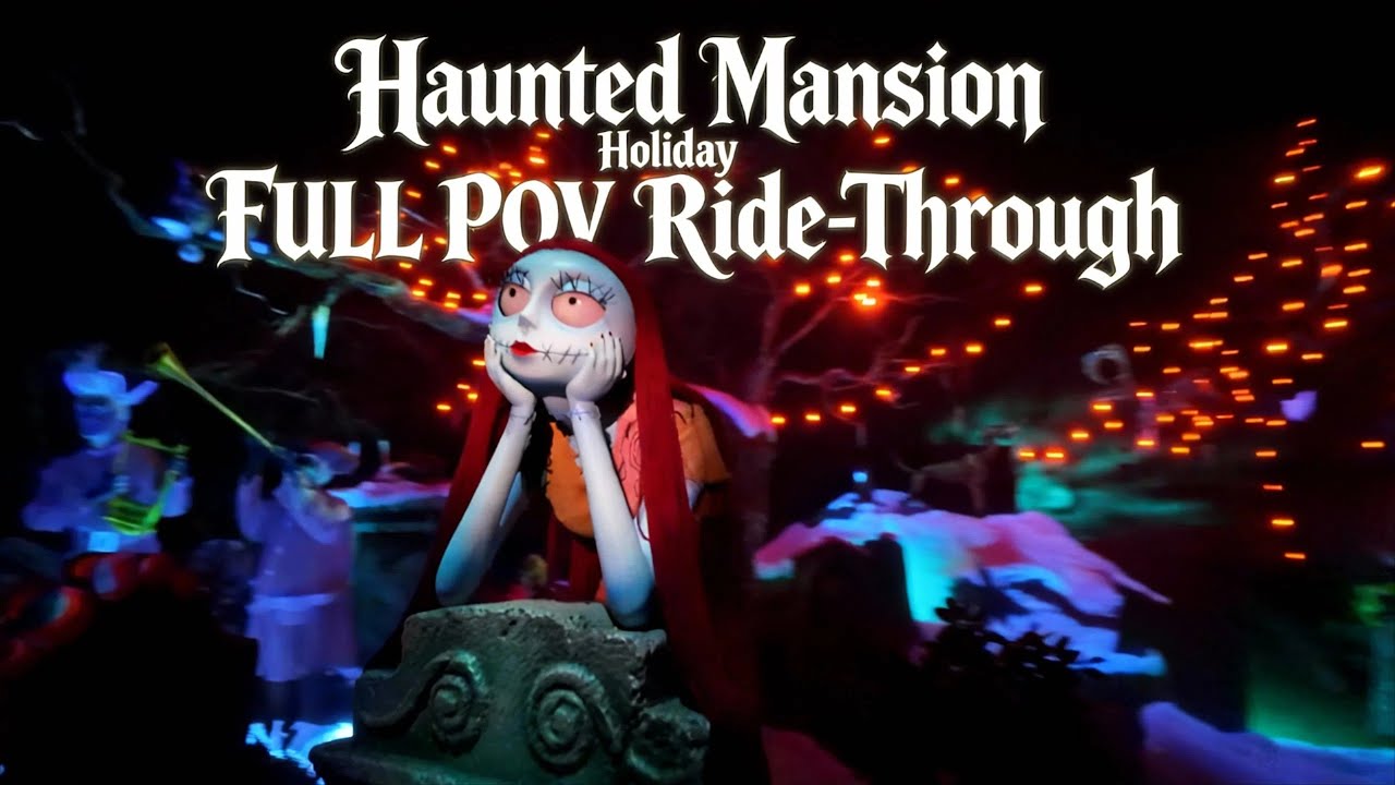Haunted Mansion Holiday 2025 FULL POV Ride-Through | Nightmare Before Christmas Overlay – Disneyland