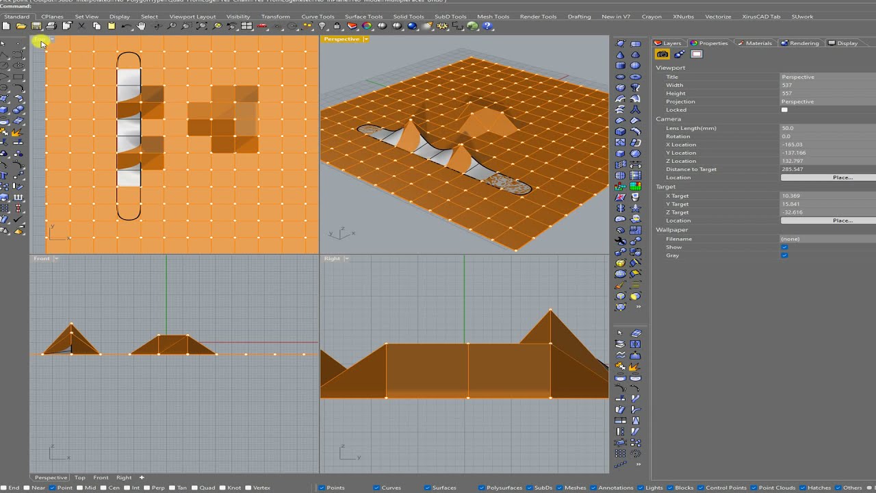 retopo in Rhino 7