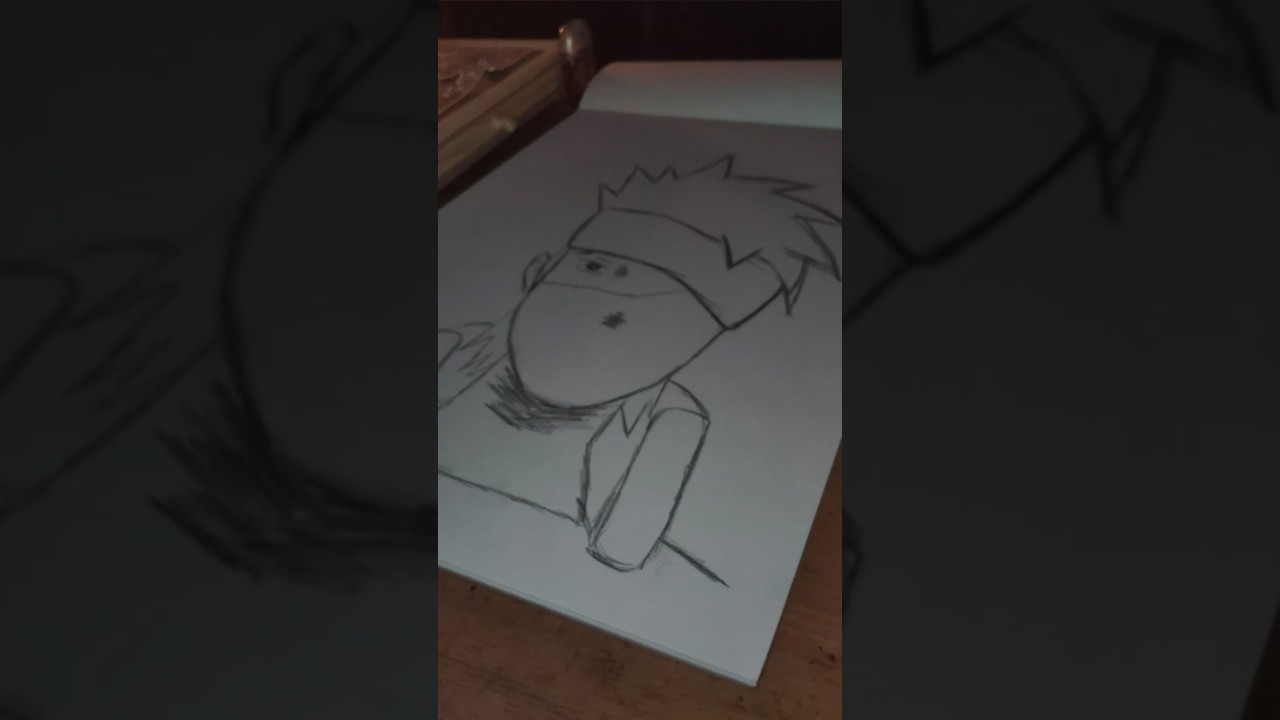 ASMR Drawing Kakashi from Naruto #Asmr #explore