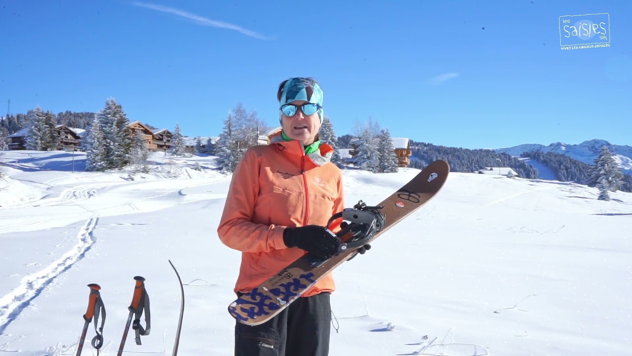 Découverte du ski-raquettes ou ski hok aux Saisies avec Anne-Marie