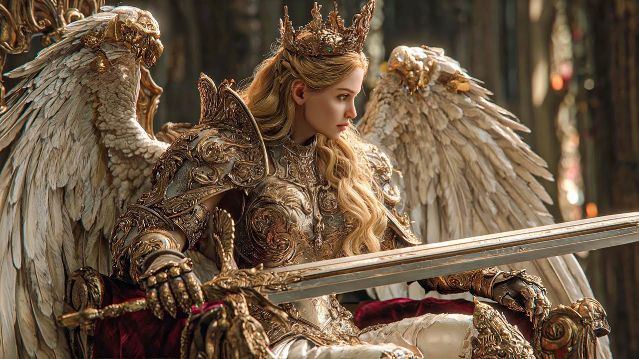 Celestial Angel in Divine Palaces | Heavenly Architecture and Fantasy Cinematics