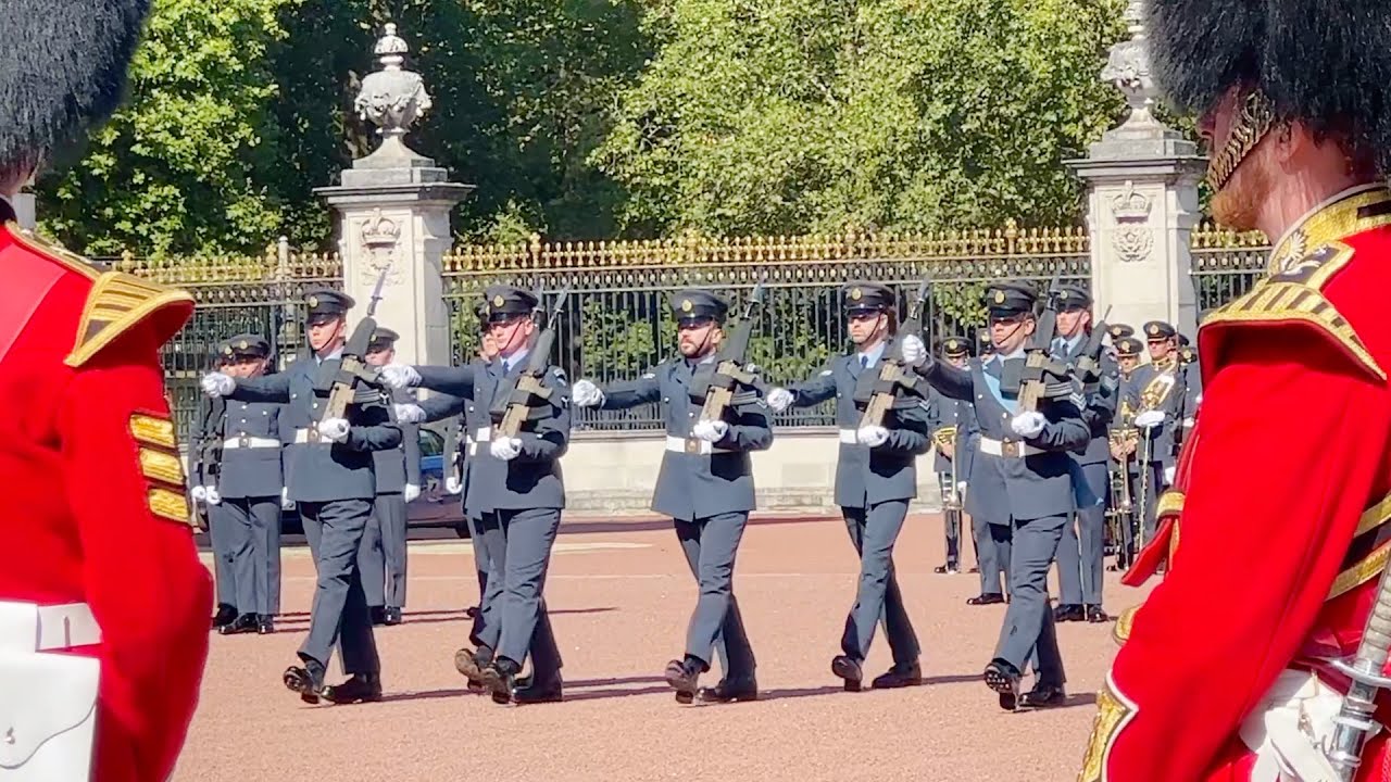 CHANGING OF THE GUARD King's Colour Squadron Royal Air Force & Band of the Royal Air Force Regiment