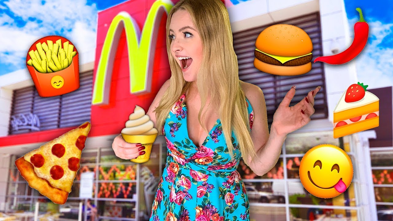 🌶COMENDO comidas de EMOJI por um DIA INTEIRINHO🍔🍟🍕‹ Morgana Santana ›