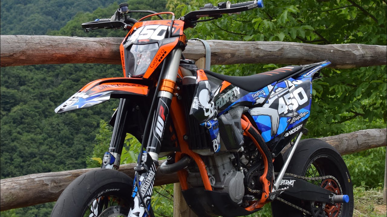TEST KTM 450 + centralina + cambio elettronico + fmf completa ..