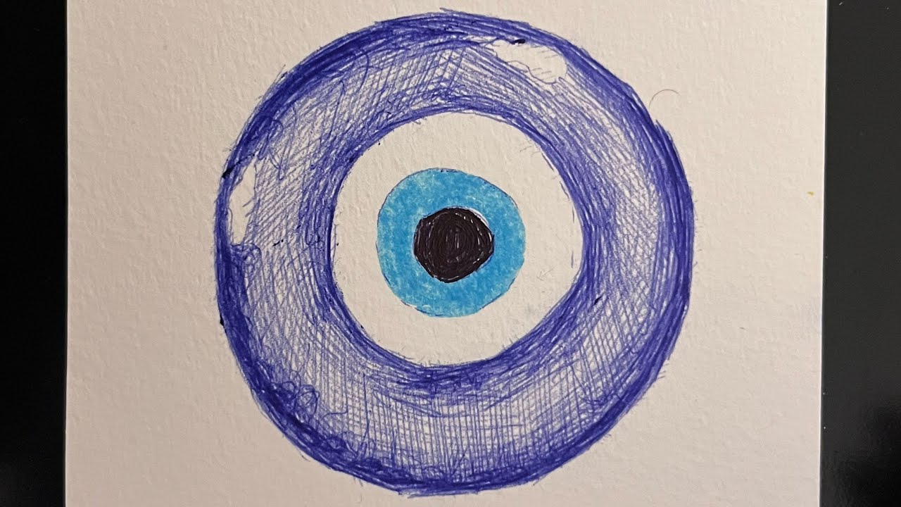 Nazar Boncuğu Nasıl Çizilir 🧿 | Evil Eye Drawing | Dibujo de mal de ojo turco