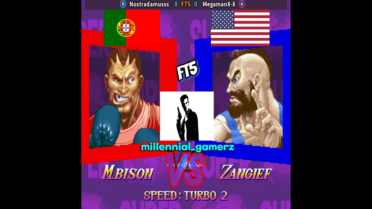 MegamanX-8 (Zangief) vs Nostradamusss (M.Bison) | Super Street Fighter II X: Grand Master Challenge