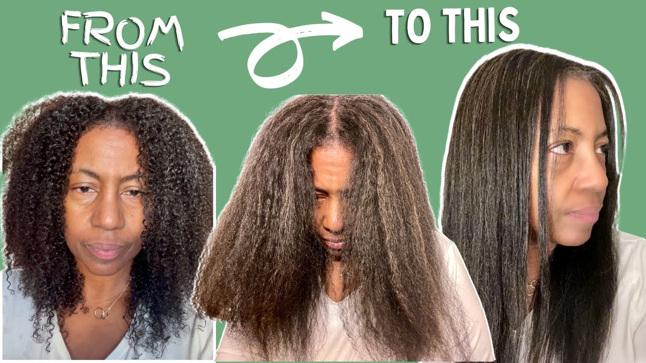How I Go From Curly to Straight Hair - NO BREAKAGE