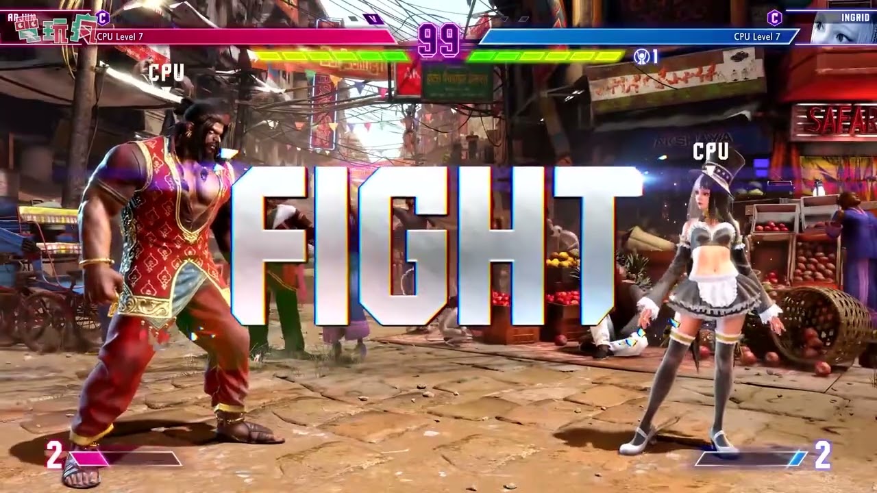 Street Fighter 6 - LVL 7 CPU Arjun vs Ingrid Gameplay