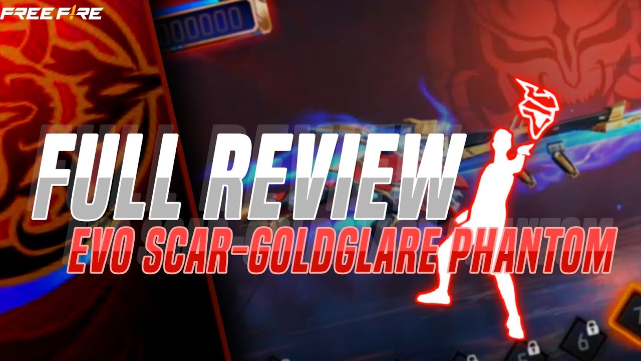 Full review skin Evo Gun Scar-Goldglare Phantom beserta gambar item-itemnya | Garena Free Fire