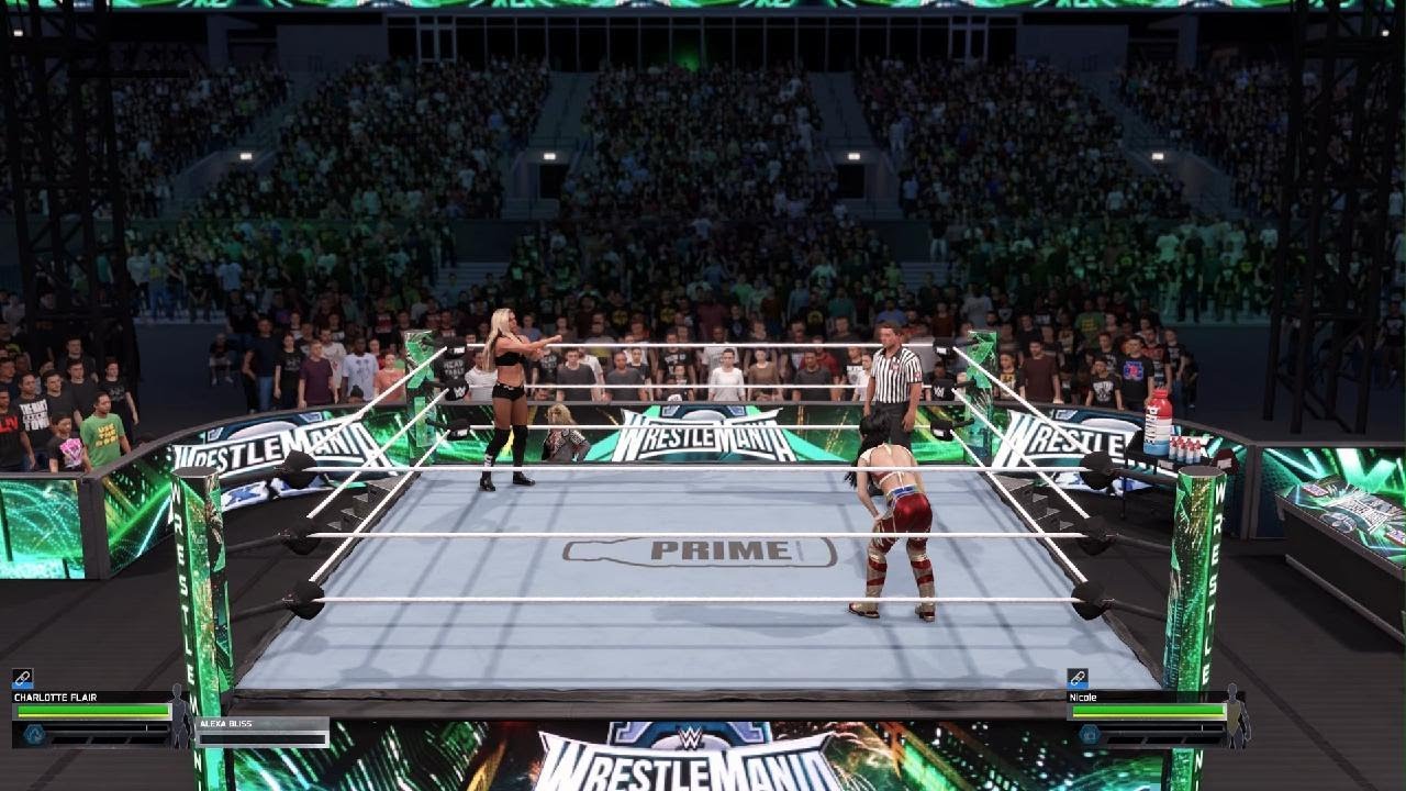 WWE 2K25 Nicole vs Charlotte Flair