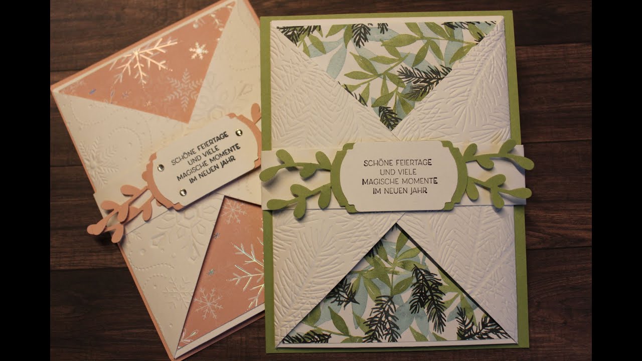 Weihnachtskarte mit Gutscheinfach!! Mit Produkten von Stampin`UP!