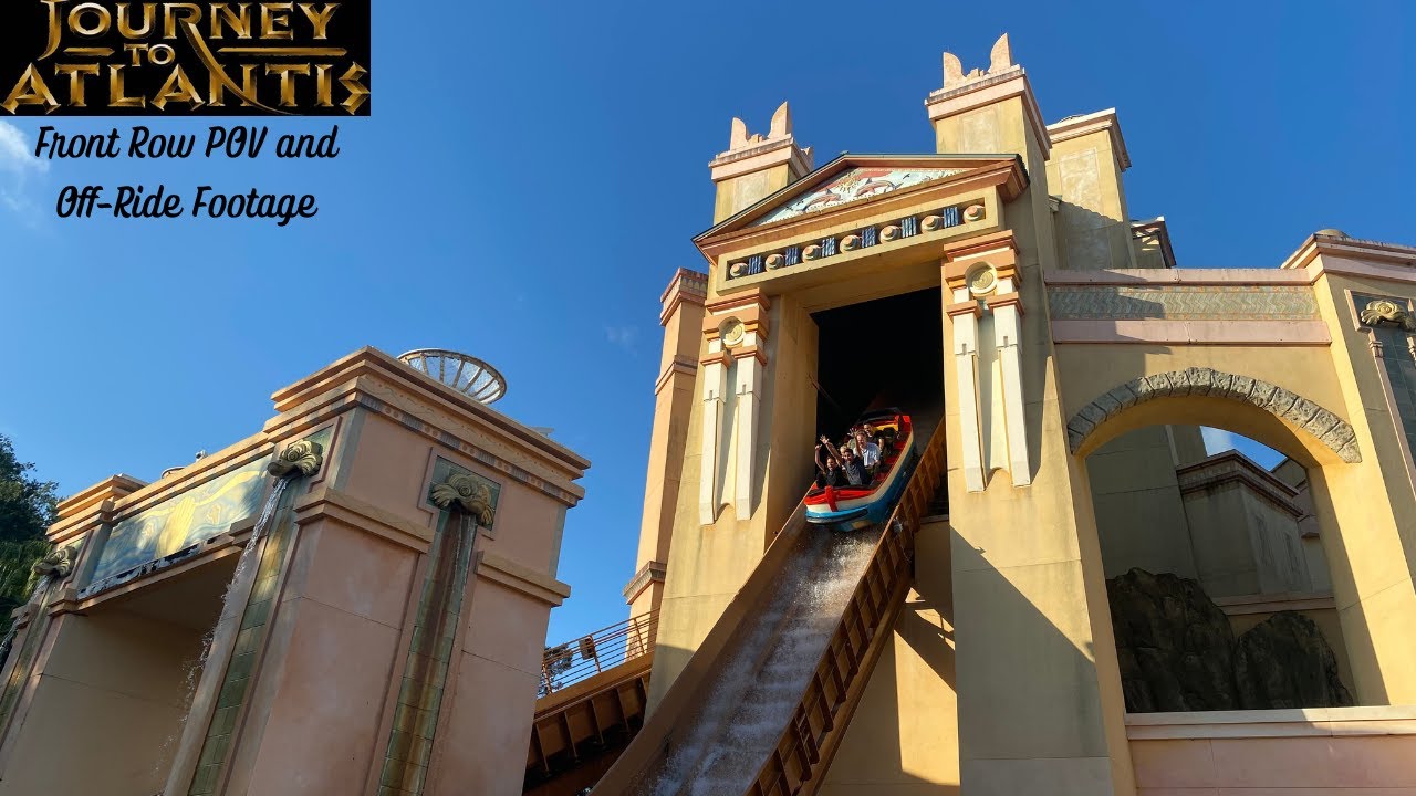 Journey to Atlantis - SeaWorld Orlando Front Row POV and Off-Ride Footage