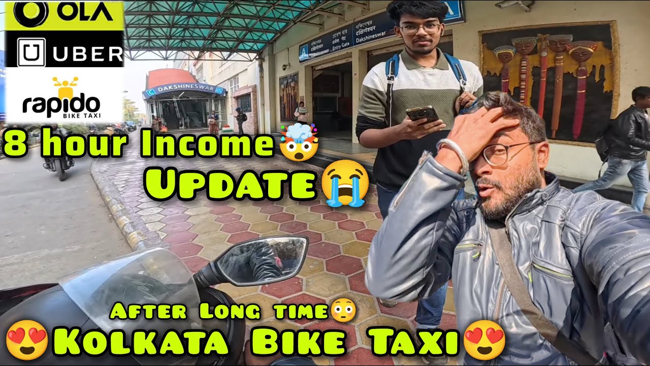 Rapido Ola UBER InDrive Bike Taxi Kolkata |😍| Only 8 Hour e |😘| Sathe Kichu Tip |🥰| Surojit Banerjee